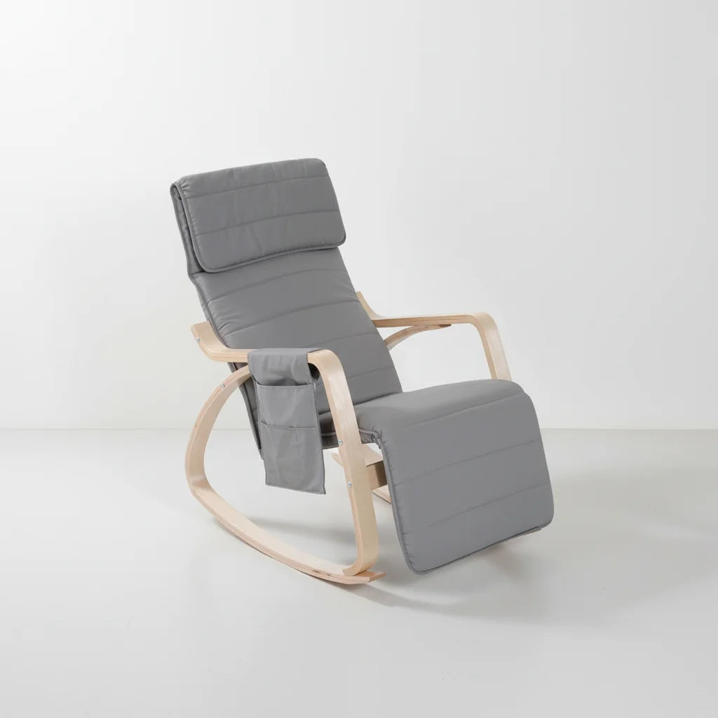 Modern Swivel Recliner Rocking Chair with Adjustable Footrest for Living Roompromote sales