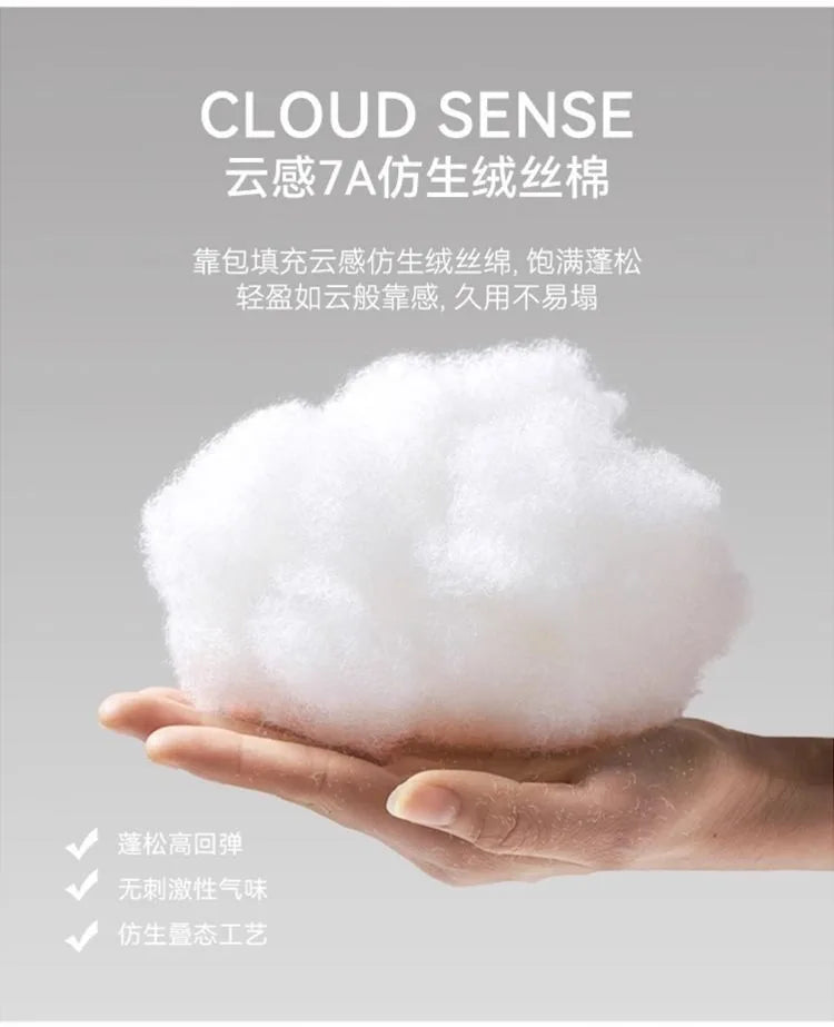 2025 new extremely simple modern cream style designer small apartment living room arc fabric sofa