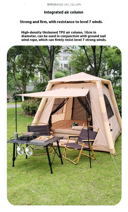 Lohascamping Large Camping Air Tent for 4-5 people Air shelter Dome tent Family Hiking  inflatable One-touch tent Outdoor Tent