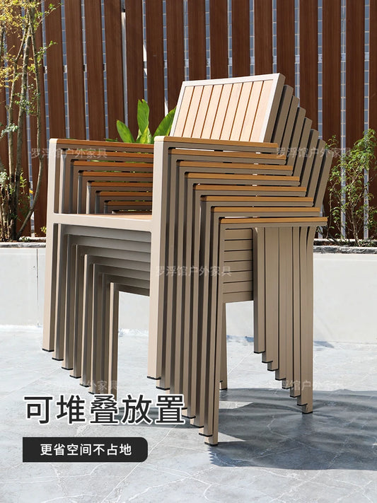 Courtyard table and chair outdoor balcony waterproof and sunscreen garden outdoor leisure table and chair combination