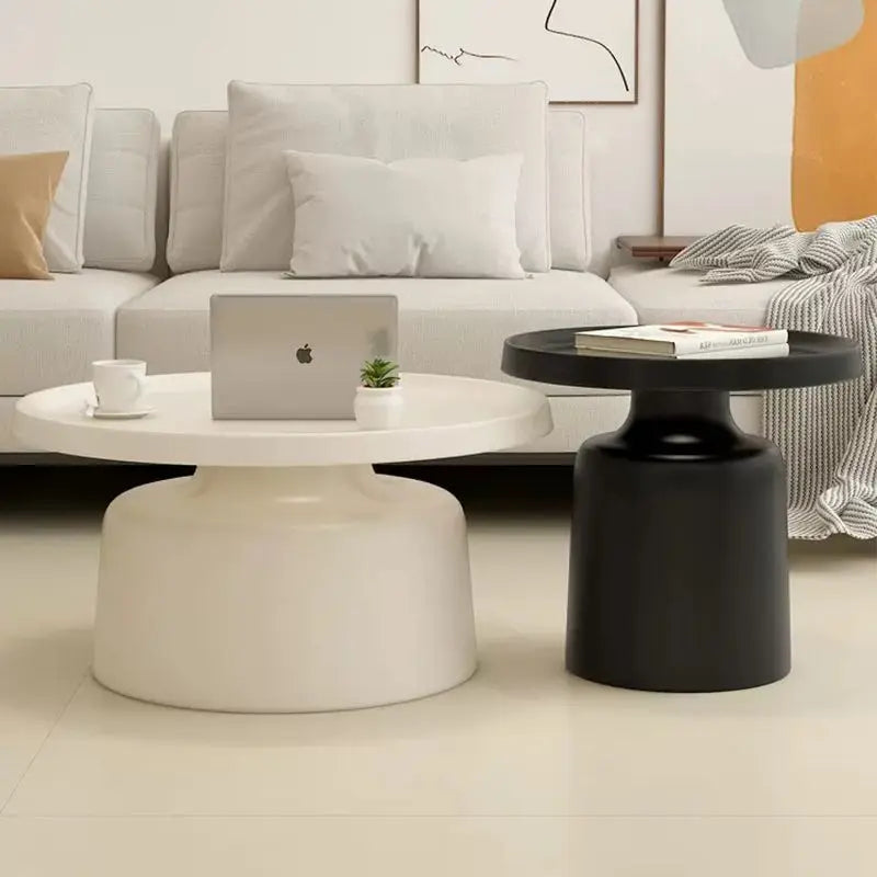 Nordic creative wrought iron coffee table combination small apartment living room modern simple household round