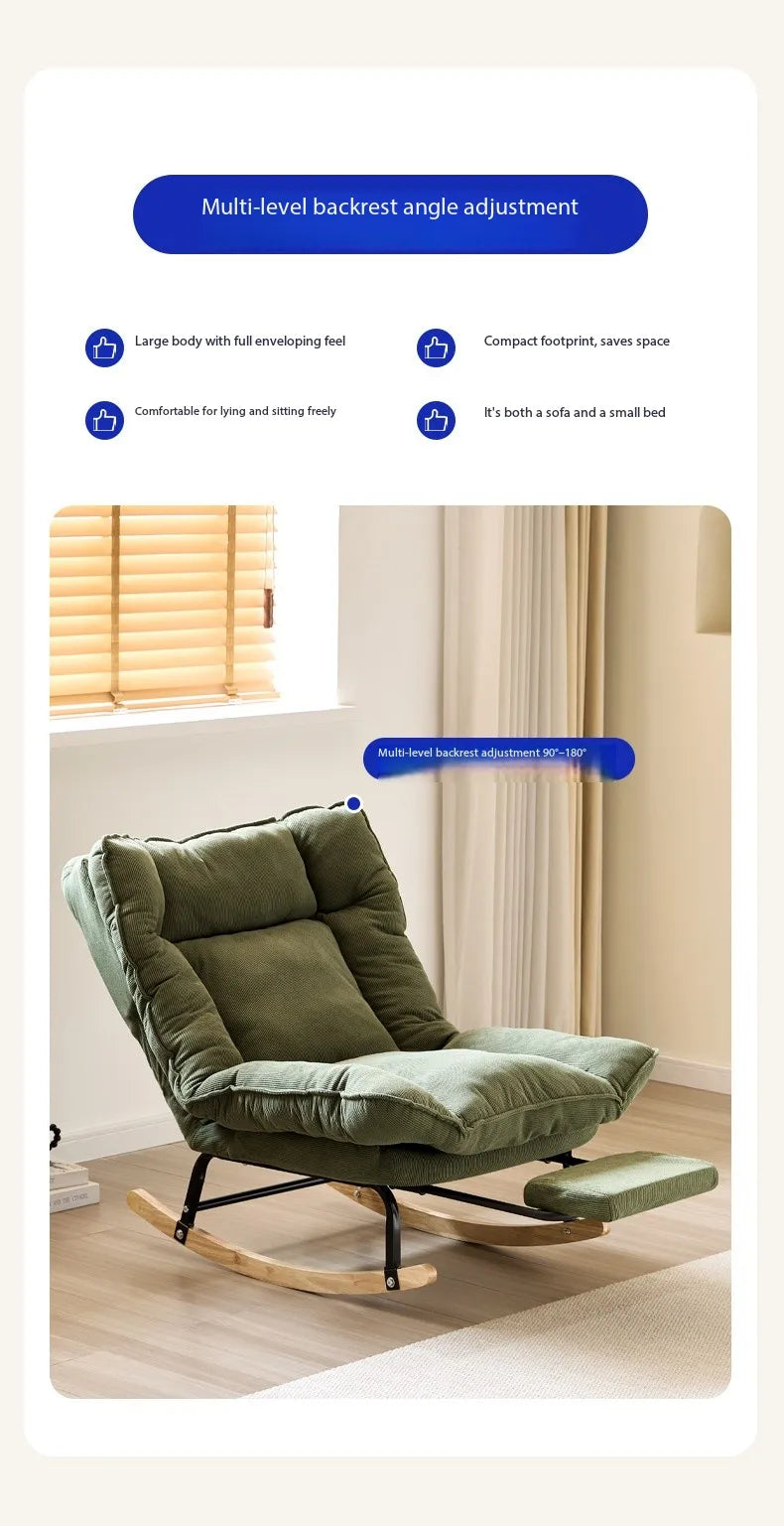 Single sofa  Living room lazy rocking chair Reclining  Adult rocking chair