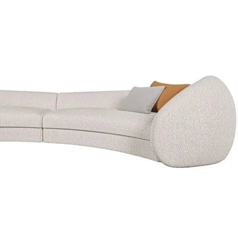 MODULAR Designer Curve Sofa Set Teddy Fabric Reclining Rectangle Couch for Hotel Lobby Living Room Furniture