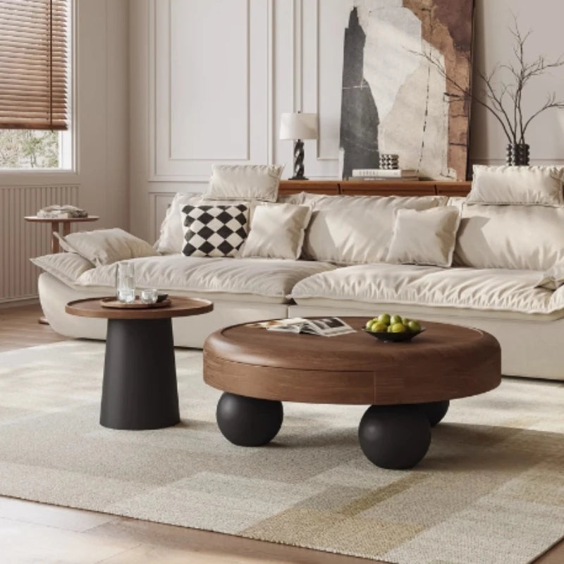 Ornaments Wood Coffee Table Luxury Mechanism Premium Oval Coffee Tables Modern Nordic Mesas De Centro Para Sala Home Furniture