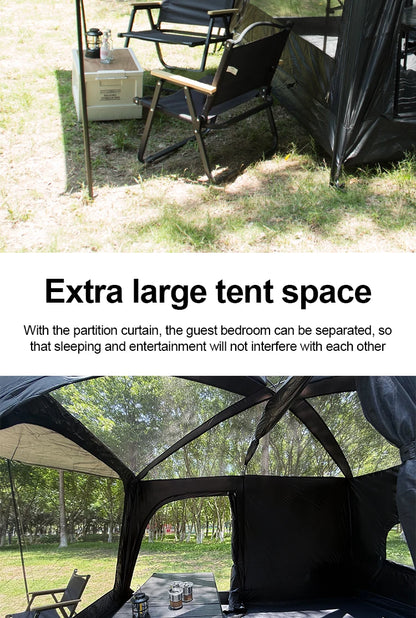 Large 8-12 P Family Camping Tent Waterproof Double Layer 2 Room Spacious Cabin Tent with Rainfly Outdoor Portable Beach Fishing