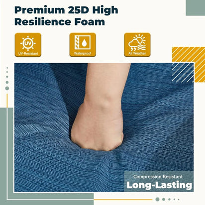 PatioLix Furniture Sets 6 Pieces with Swivel Chairs, Outdoor Furniture Set for Porch Deck Bistro Lawn Garden Backyard Poolsid-Brown