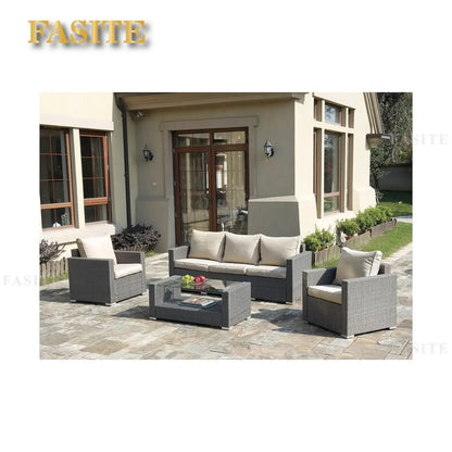 Outdoor rattan sofa combination U-shaped corner courtyard garden balcony hotel
