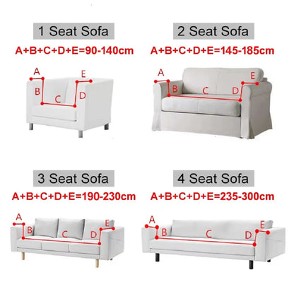 Luxury 1/2/3/4 Seater Slipcover with Elegant Skirt Solid Color Thickened Crystal Velvet Jacquard European Full Cover Non-Slip