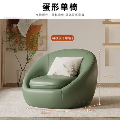 Simple Fabric Living Room Chairs Minimalist Nordic Creative Beauty Salon Lounge Chair Table Home Single Lazy Sofa Backrest Chair