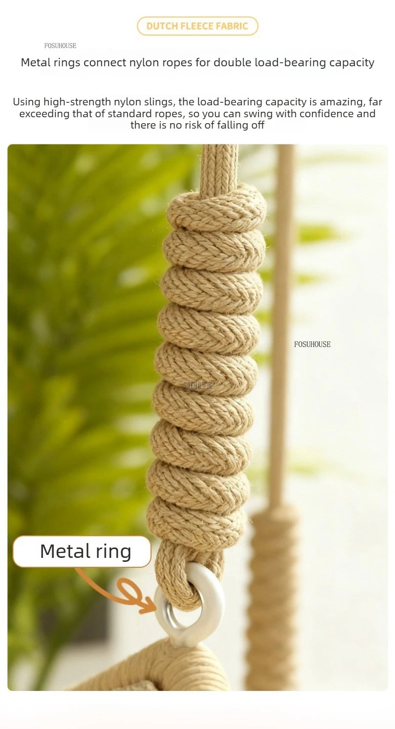 Outdoor Patio Swing Nordic Balcony Rocking Chair Indoor Adult Hanging Chairs Outdoor Single Swing Chairs Modern Hanging Basket Z