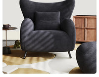 Cream Antelope Single Living Room Sofa Fabric Leisure Chair Middle Antique Lazy Sofa