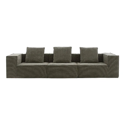 Customized simple vacuum compression tofu sofa Internet celebrity living room small apartment straight row designer fabric sofa