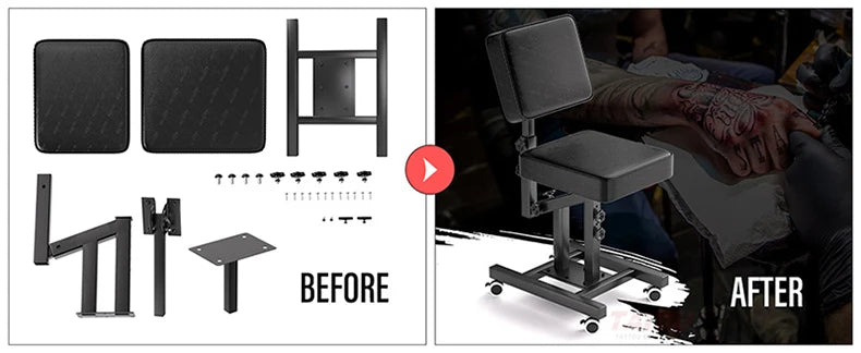 TAIDU Multi Functional Tattoo Chair Leathery Back Adjust Tattoo Salon Chairs Steel Frame Lift Tattoo Bench For Tattoo Artist