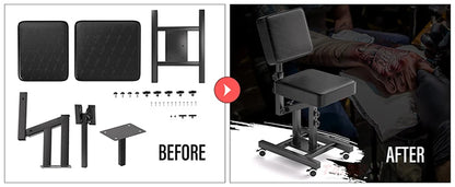 TAIDU Multi Functional Tattoo Chair Leathery Back Adjust Tattoo Salon Chairs Steel Frame Lift Tattoo Bench For Tattoo Artist