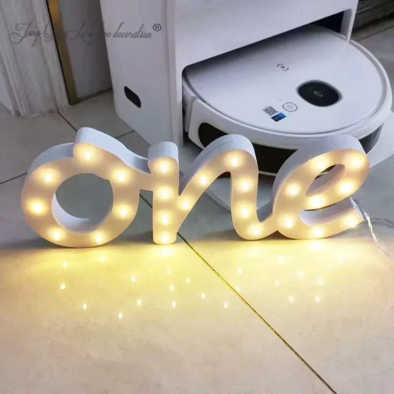 Custom '1' Photography Props Baby's First Birthday Wood Decoration 3D Letters Kinder Party Decor Unique Baby Photo Backdrop