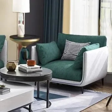 Nordic modern and simple, fabric sofa living room double, three combination small apartment light luxury Internet
