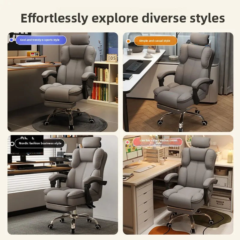 Ergonomic Computer Chair Gaming Office Chair Backrest Swivel Boss Seat Durable Desk Chair for Students Office Chair Furniture