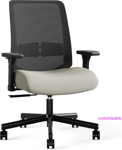 Ergonomic Office Chair with Lumbar Support, 3D Armrests, Tilt Function, Breathable Mesh for Home & Office