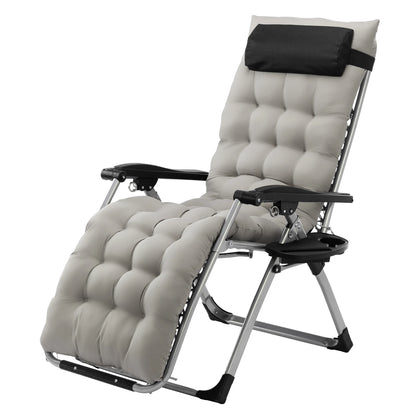 Infinity Zero Gravity Chair with Pad, Patio Chairs with Pillow and Utility Tray Adjustable Folding Recliner for Deck,Patio,Beach