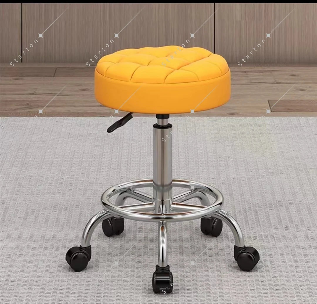 Leather Swivel Bar Stool With Back for Home Bar School Mall Gym Workshop Restaurant Outdoor Staircase