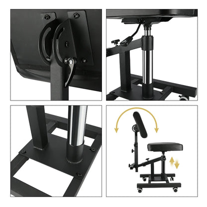TAIDU 2025 Newest Multi Functional Tattoo Bench Air Pressure Lifting  Back Adjustable Tattoo Chair Steel Frame Salon Chairs