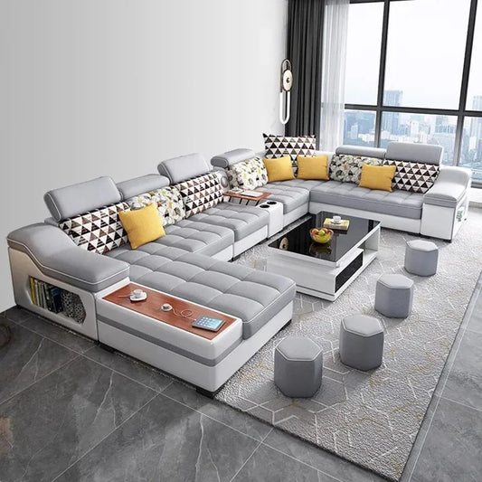 +··Creative Minimalist Living Room Sofas Lazy Nordic Leather Sofas Designer Living Room Sofas Lounge Koltuk Takımı Home Furnitur
