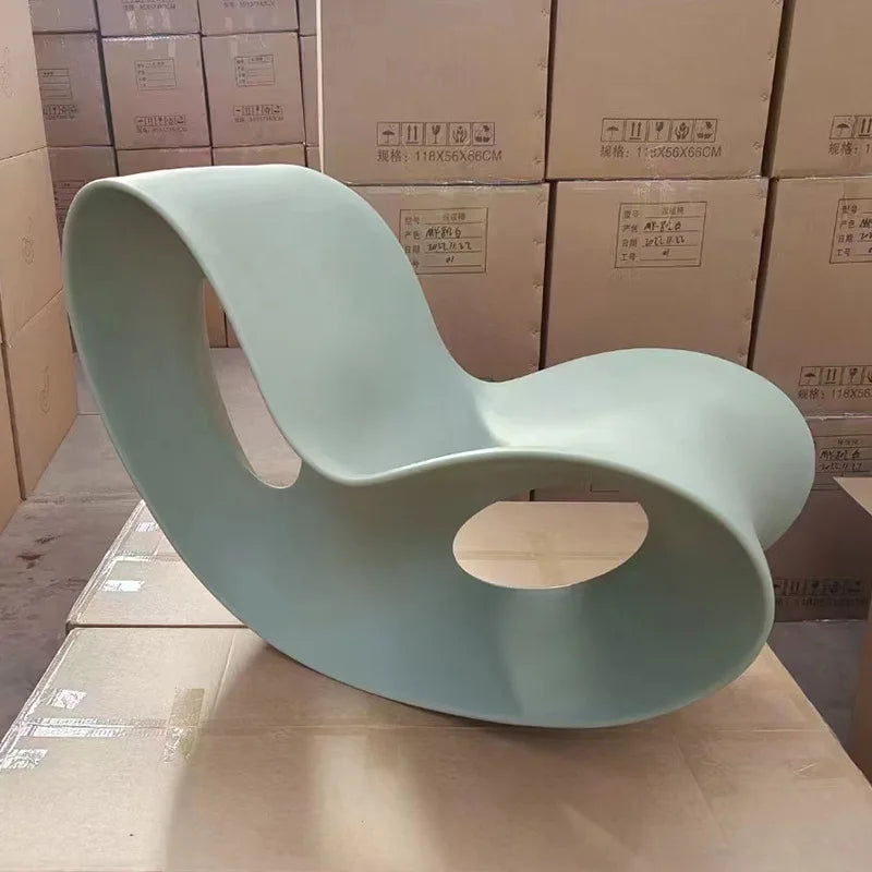 Creative butterfly shaped living room rocking chair, home leisure single lazy chair, modern simple plastic lounge chair GN772LA