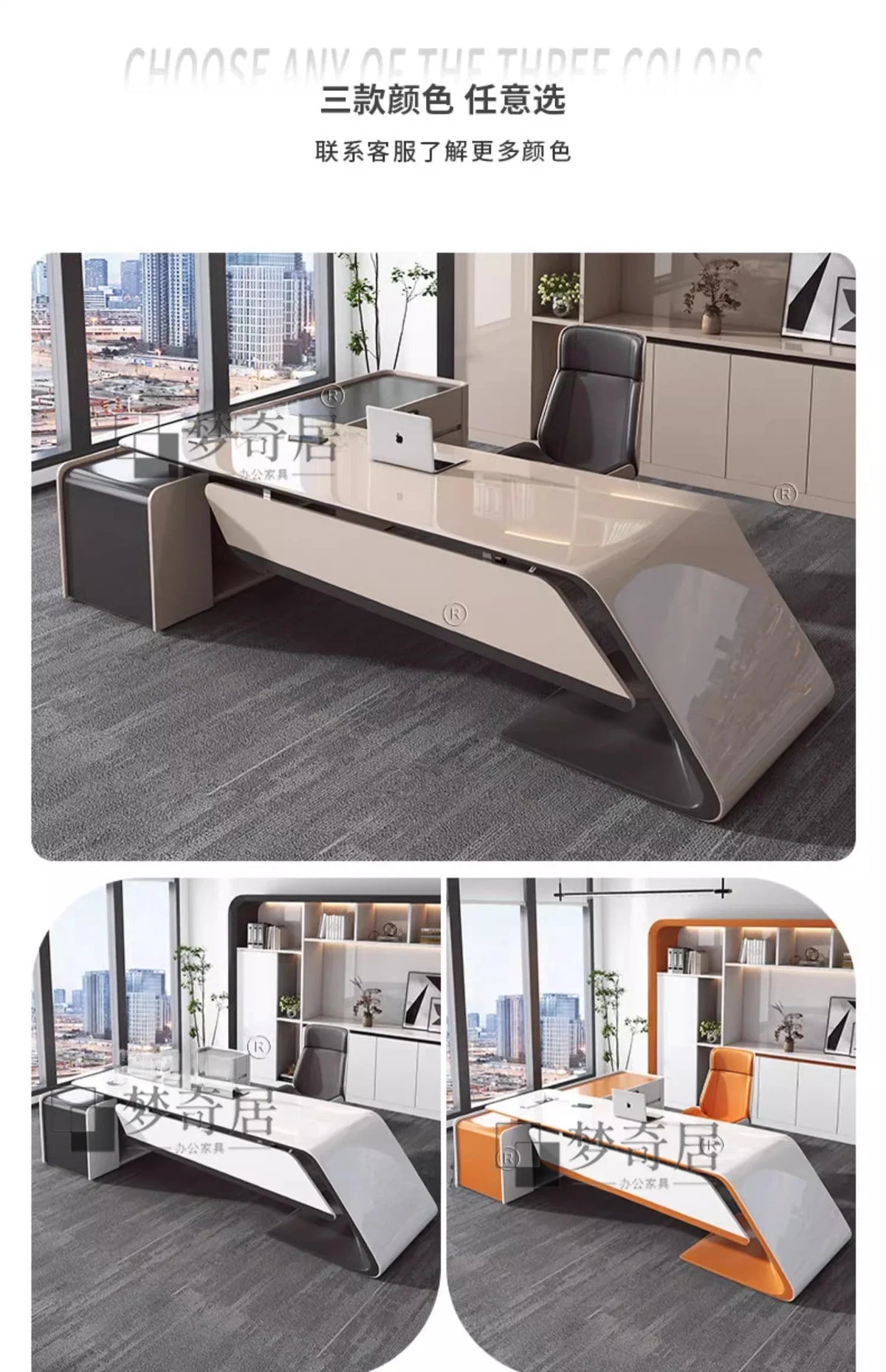 Asthetic Executive Luxury Desk Manager L Shaped Modern Designer Computer Table Organizer Workstation Escritorio Office Furniture