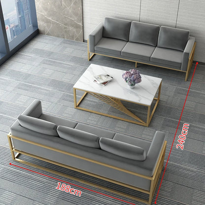 Lobby Sofa Chair Leisure Rest Area Meeting Reception Booth Sofa Table and Chair