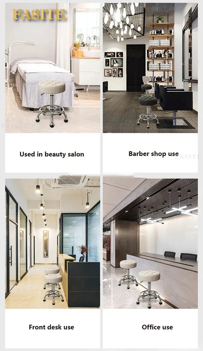 Rolling Hydraulic Chair Beauty Salon Stool Hairdressing Wheeled Beauty Tattoo Chairs Swivel Sedia Commercial Furniture