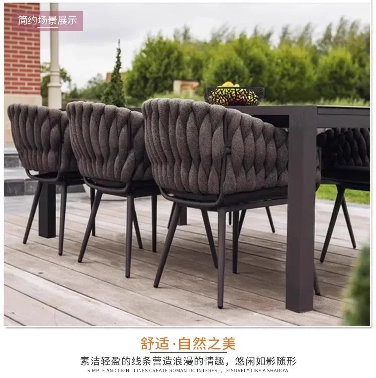 Office Restaurant Garden Chairs Hotel Leisure Simplicity Modern Garden Chairs Homestay Aluminum Furniture Silla De Jardín MHSF