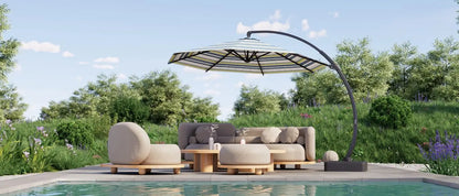 Kingdura 10'x10' Outdoor Gazebo, Heavy Duty Metal Patio Canopy Tent Shelter with Double Roof, Mosquito Netting & Privacy Curtain