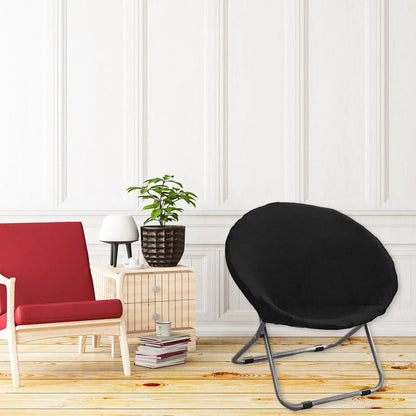 Round Saucer Chair Slipcover Stretchable Polyester Removable Soft Moon Chair Cover for Furniture Protection Living Room Adults