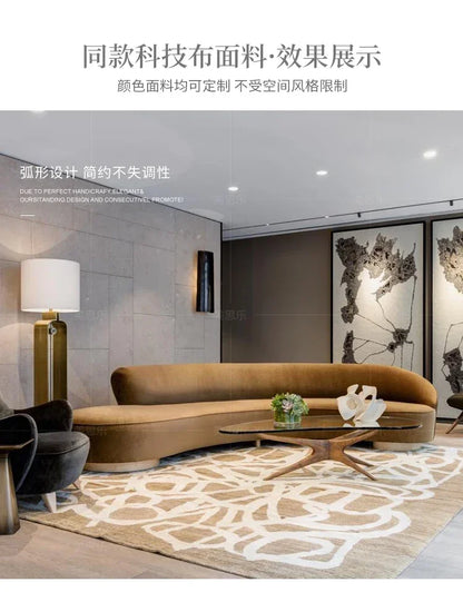 yA38 Modern simple light luxury curved fabric sofa, reception negotiation hall beauty salon semicircular combination