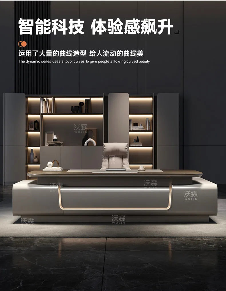 Minimalist Crafts Office Desk Storage Luxury Executive Organizers Office Desk Computer European Meuble Bureau Home Furniture
