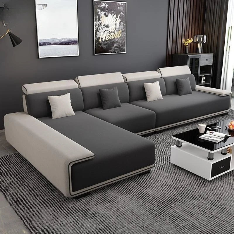 Nordic technology fabric sofa sofa living room modern fully equipped latex concubine light luxury simple small apartment combina