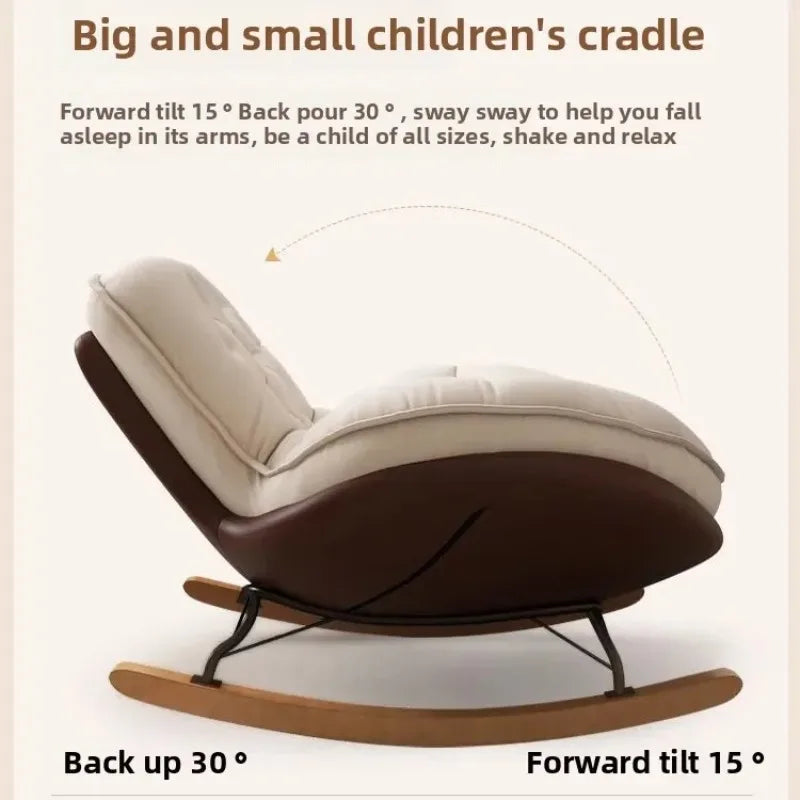 Lazy Sofa Rocking Chair Reclining Sleepable Bedroom Single Recliner Home Balcony Leisure Chair Tatami Seat Floor Chair