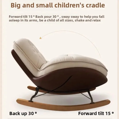 Lazy Sofa Rocking Chair Reclining Sleepable Bedroom Single Recliner Home Balcony Leisure Chair Tatami Seat Floor Chair