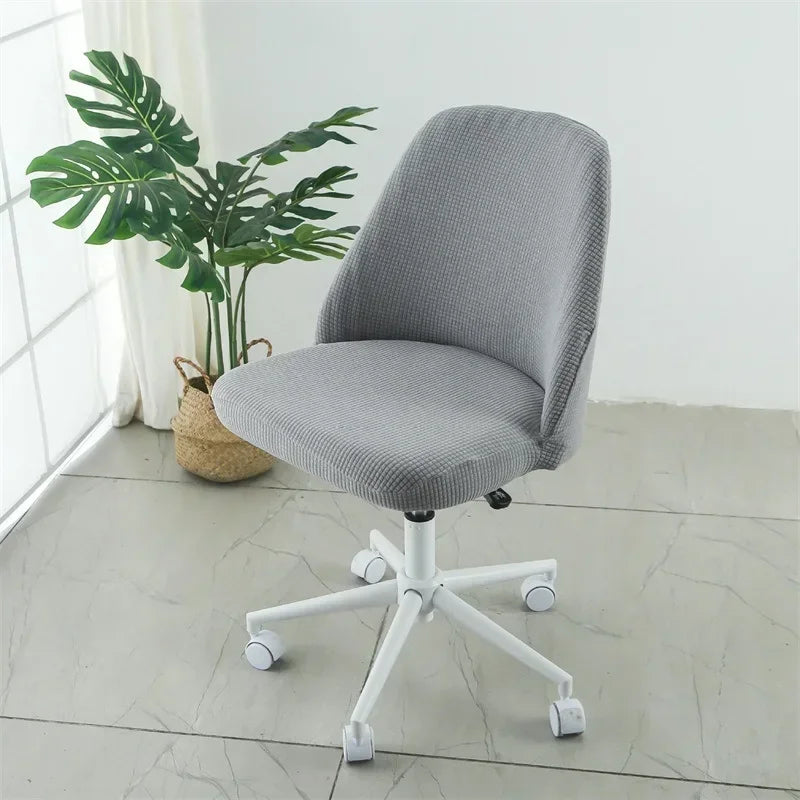 1PC Elastic Curved Office Chair Cover Polar Fleece Duckbill Chair Cover Chair Slipcover Stretch Seat Covers for Kitchen Hotel