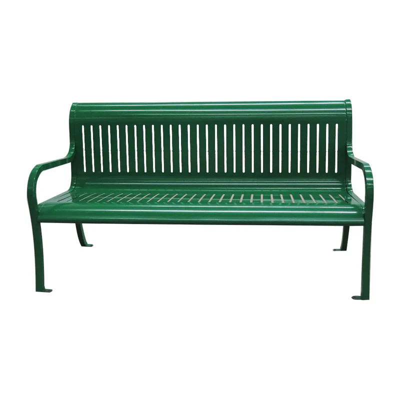 Community outdoor park chair stainless steel leisure seat outdoor bench metal public seat long stool wholesale