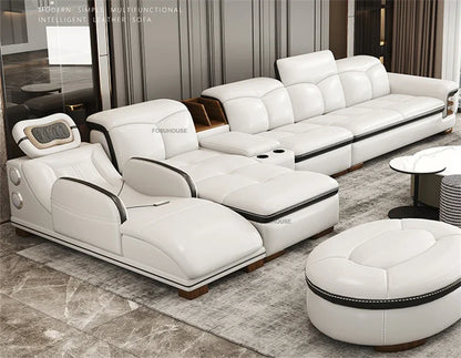 European Luxury Living Room Sofas Home Leisure Sofa Bed Recliner Design Living Room Furniture Modern Corner Smart Massage Sofa