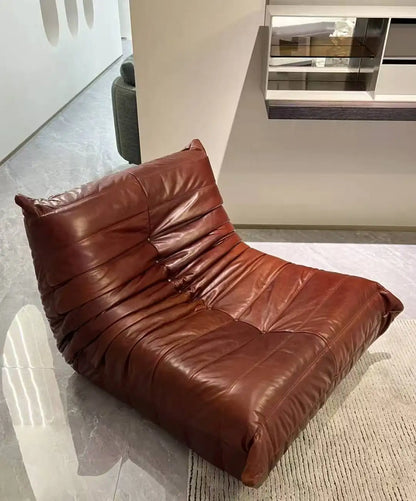 Oil wax caterpillar sofa, fashionable, high-end and atmospheric, luxurious decoration for living room, bedroom, hotel