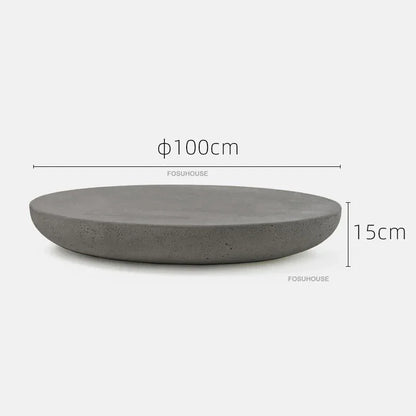 Small Apartment Stone Round Side Tables Wabi-sabi Style Cement Coffee Tables Designer Medieval Style Tea Table Home Furniture