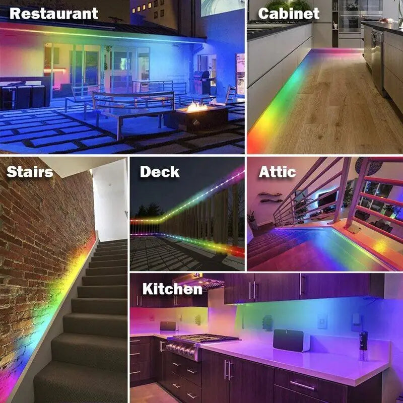 USB 5V Magic Color USB Light Strip RGB Bluetooth-Compatible 5/10/15/20/25/30M WS2812B Desktop Atmosphere Led Light Strip Lamp