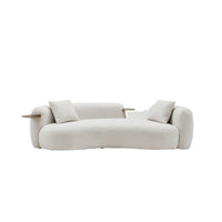 Cream wind pea sofa Italian minimalist light luxury modern living room Internet celebrity creative