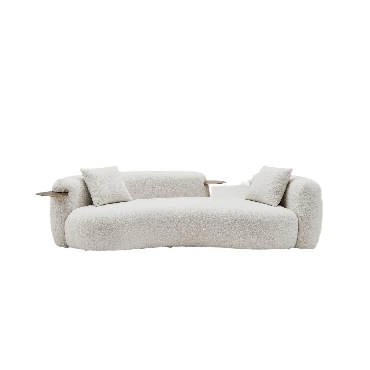 Cream wind pea sofa Italian minimalist light luxury modern living room Internet celebrity creative
