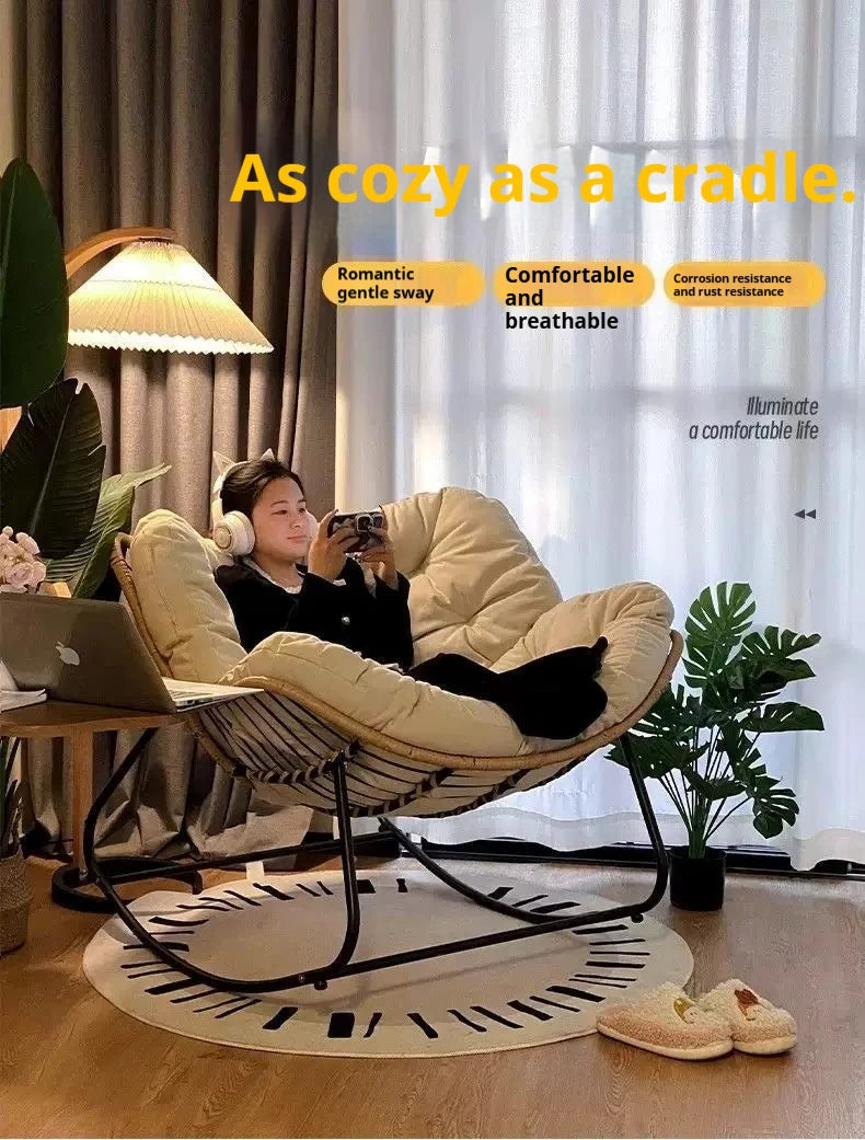 Popular rocking chairs, living room rocking chairs, rocking chairs for rest, balcony rocking chairs, simple rocking chairs