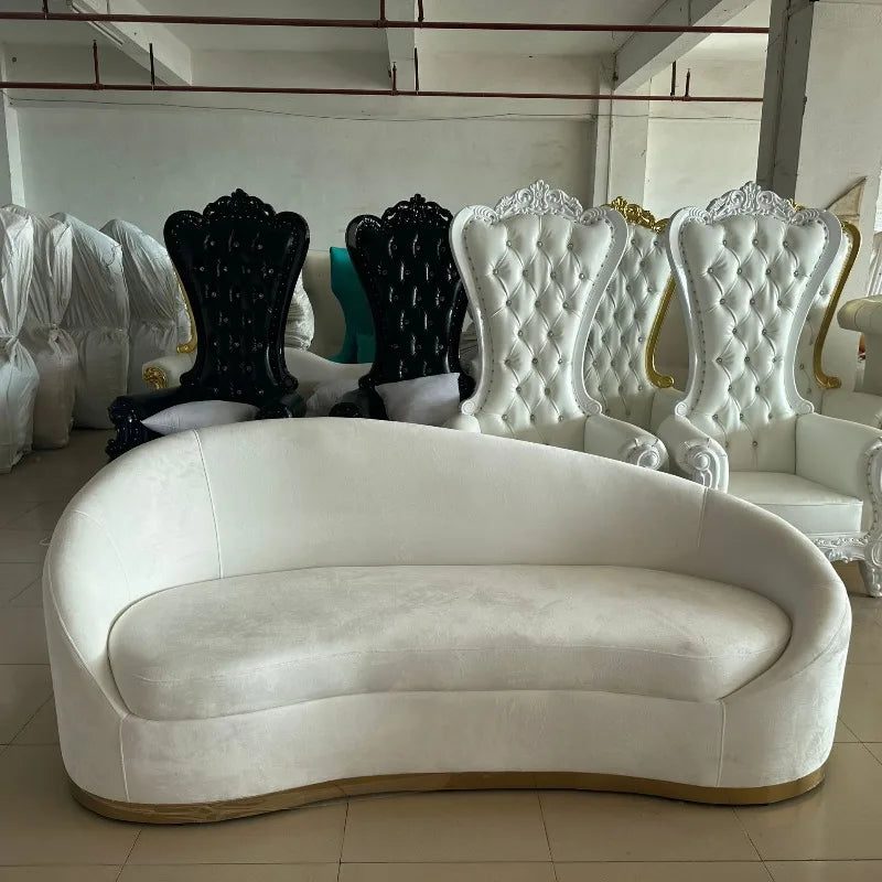 Customized light luxury fabric sofa curved sofa hotel clubhouse special-shaped sofa