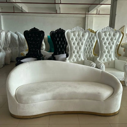 Customized light luxury fabric sofa curved sofa hotel clubhouse special-shaped sofa