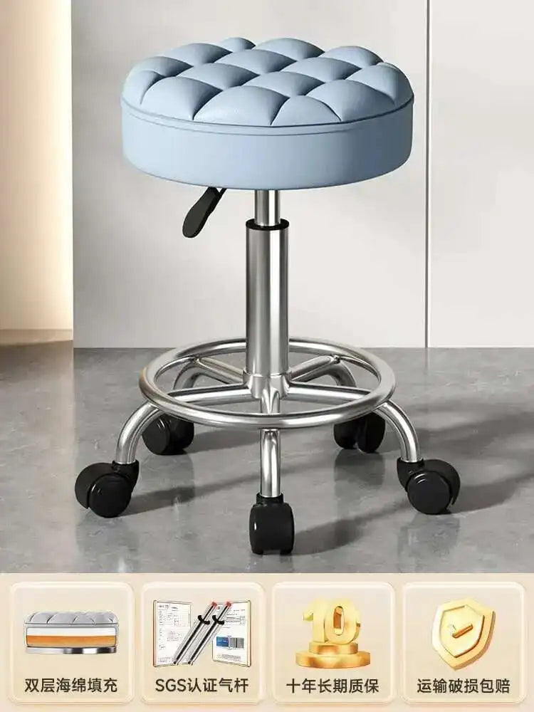Beauty Chair Specifically Designed for Beauty Salon Adjustable Rotating Pulley Hair Salon Round Stool Tabouret A Roulette 원형의자